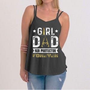 GirlDad Her Protector Forever Father Day Women's Strappy Tank