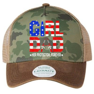GirlDad Her Protector Forever Funny Father Legacy Tie Dye Trucker Hat