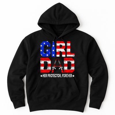 GirlDad Her Protector Forever Funny Father Hoodie