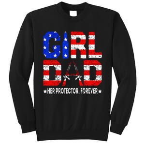 GirlDad Her Protector Forever Funny Father Sweatshirt