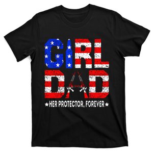 GirlDad Her Protector Forever Funny Father T-Shirt