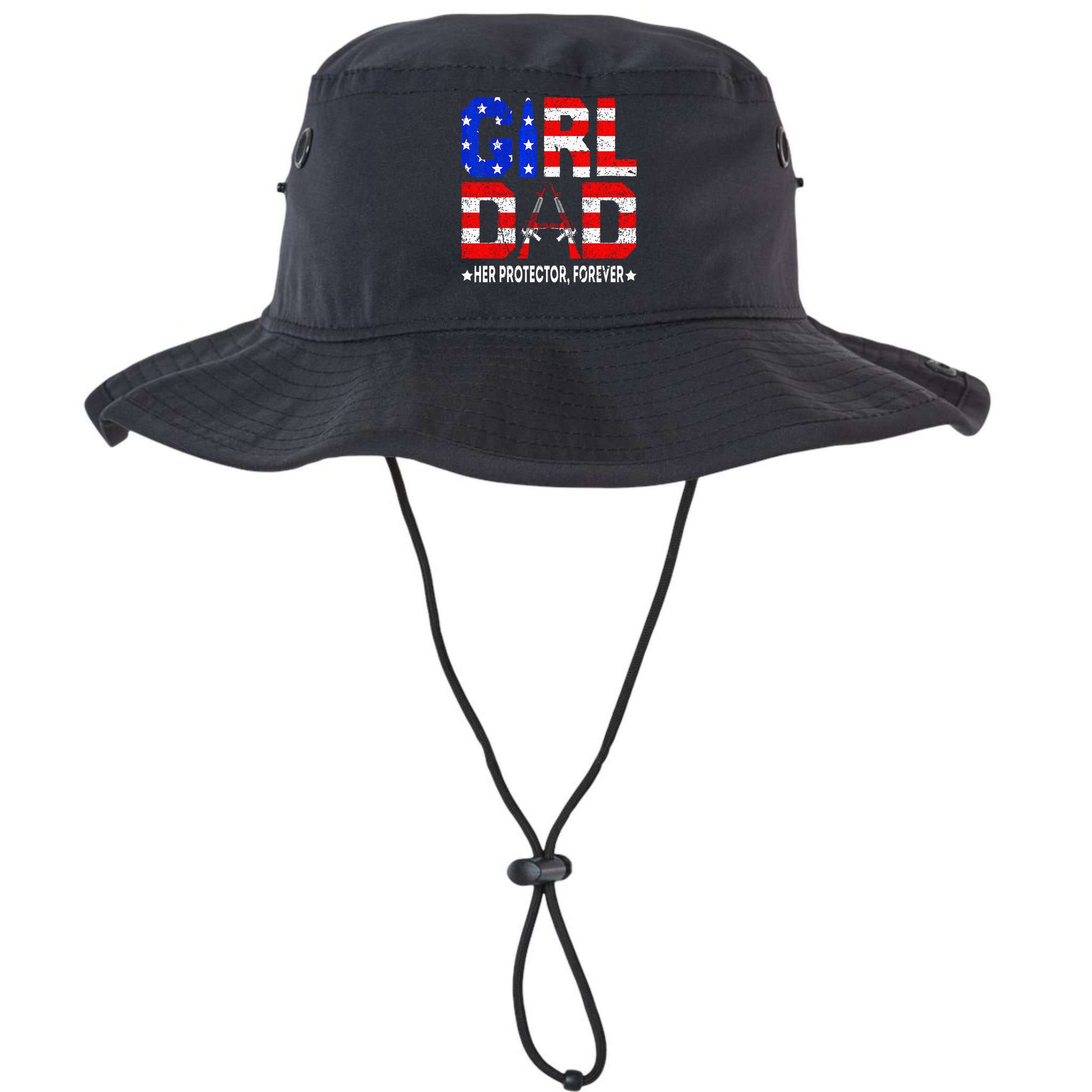GirlDad Her Protector Forever Funny Father Bucket Hat