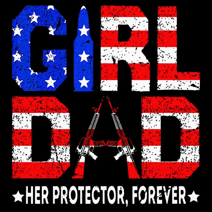 GirlDad Her Protector Forever Funny Father Drawstring Bag