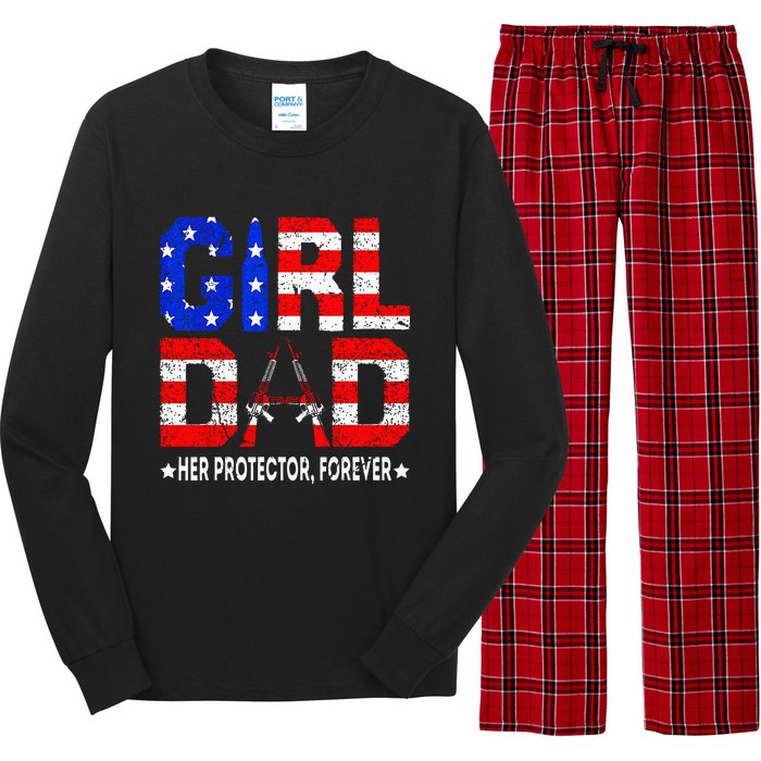 GirlDad Her Protector Forever Funny Father Long Sleeve Pajama Set