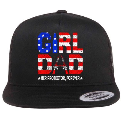 GirlDad Her Protector Forever Funny Father Flatbill Hat