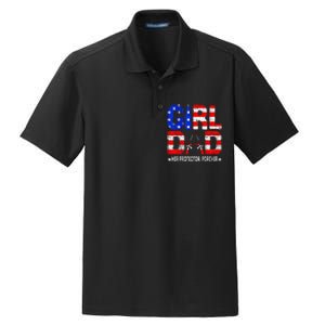 GirlDad Her Protector Forever Funny Father Dry Zone Grid Polo