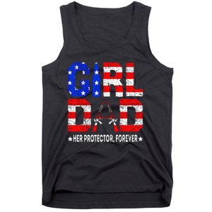 GirlDad Her Protector Forever Funny Father Tank Top