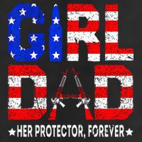 GirlDad Her Protector Forever Funny Father Golf Towel