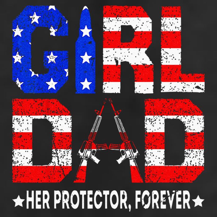GirlDad Her Protector Forever Funny Father Golf Towel