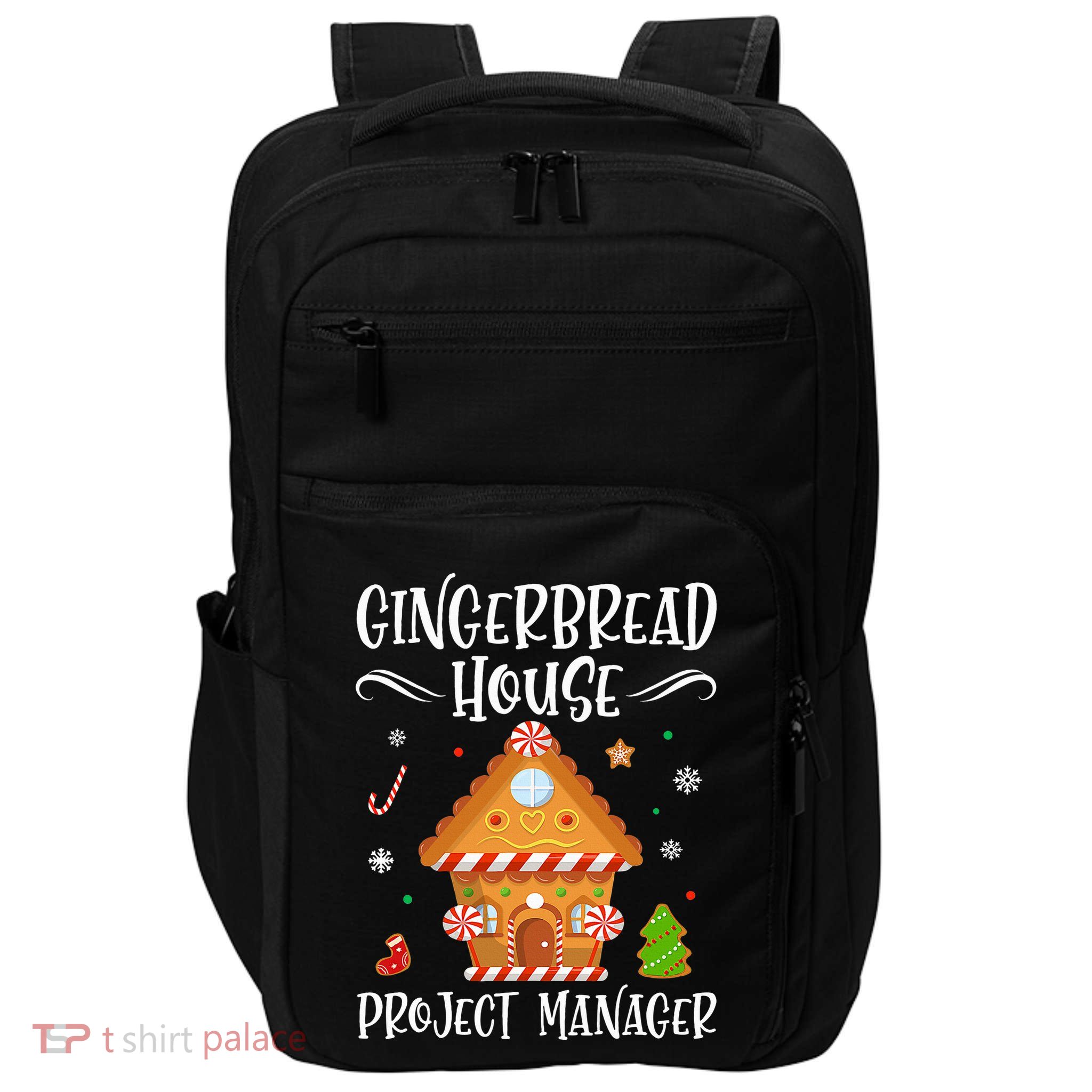 Gingerbread House Project Manager Baking Xmas Pajamas Impact Tech Backpack