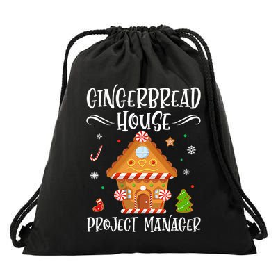 Gingerbread House Project Manager Baking Xmas Pajamas Drawstring Bag