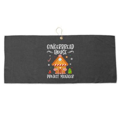 Gingerbread House Project Manager Baking Xmas Pajamas Large Microfiber Waffle Golf Towel