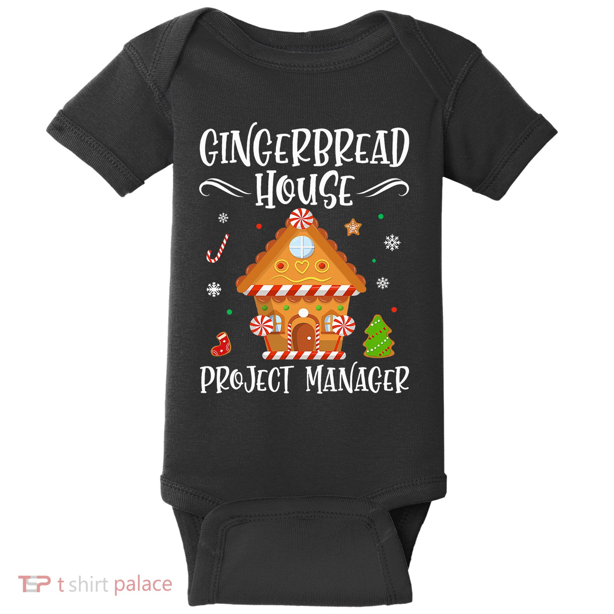 Gingerbread House Project Manager Baking Xmas Pajamas Baby Bodysuit