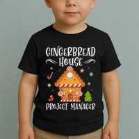 Gingerbread House Project Manager Baking Xmas Pajamas Toddler T-Shirt