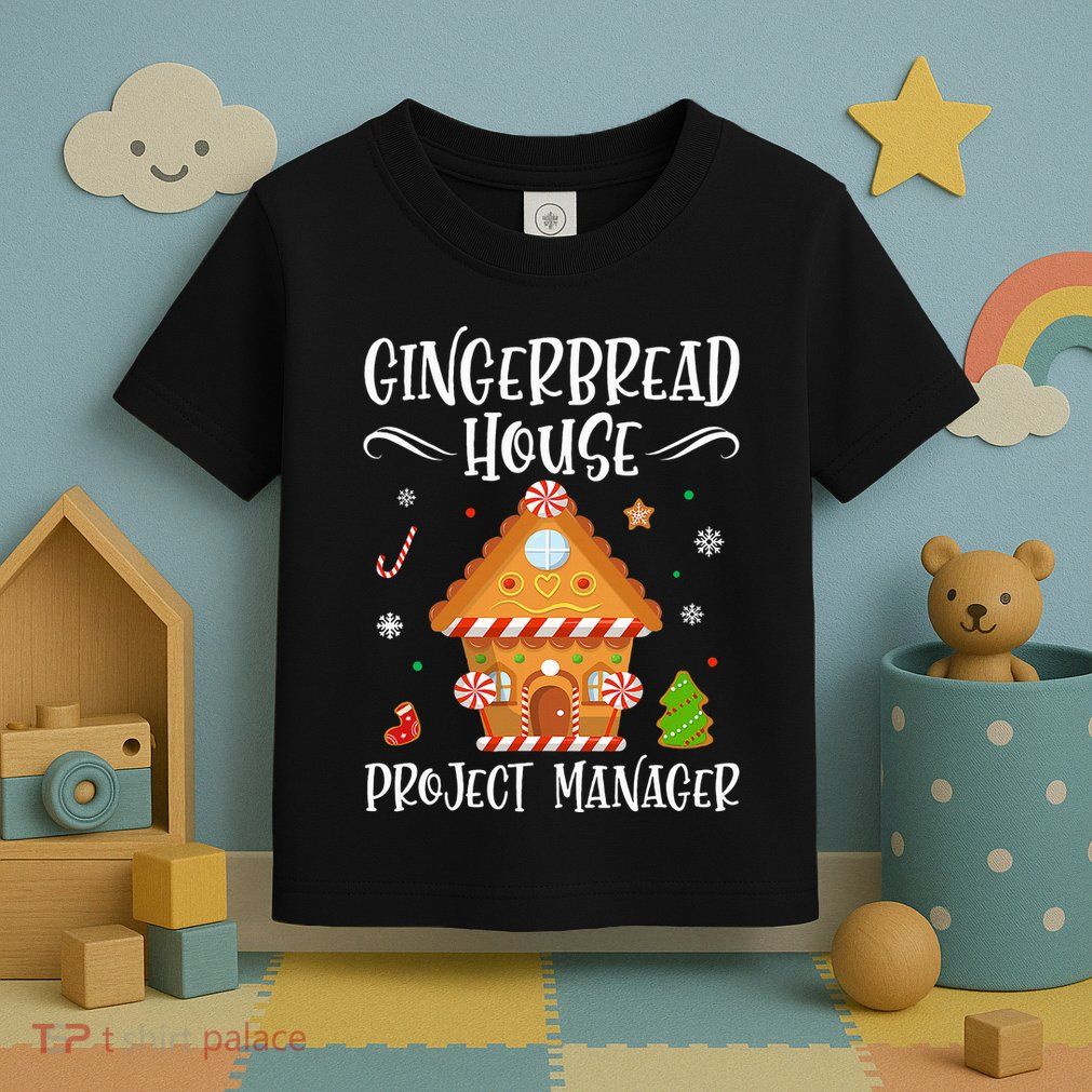 Gingerbread House Project Manager Baking Xmas Pajamas Toddler T-Shirt