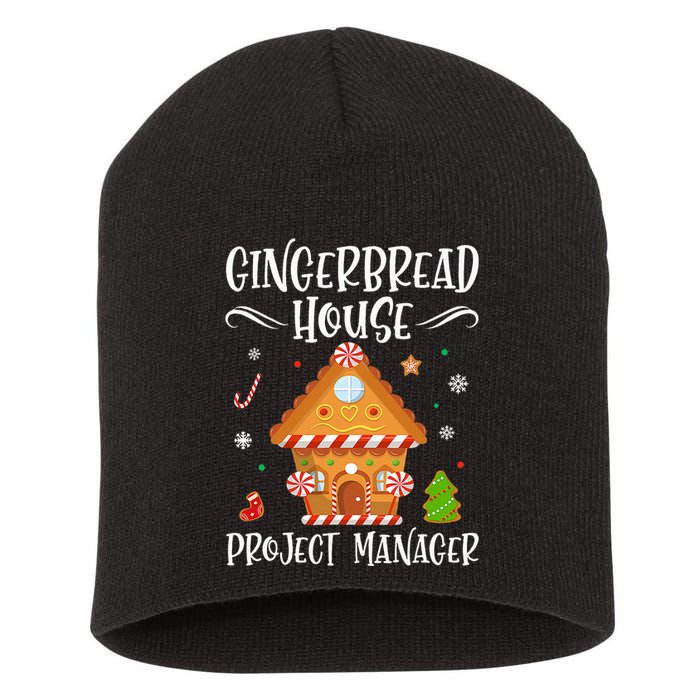 Gingerbread House Project Manager Baking Xmas Pajamas Short Acrylic Beanie