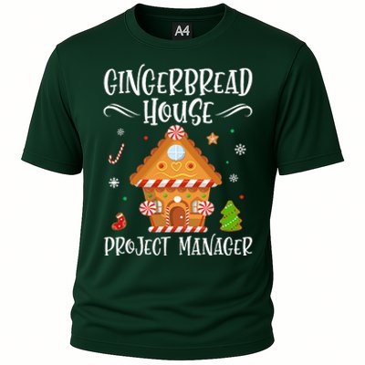 Gingerbread House Project Manager Baking Xmas Pajamas Cooling Performance Crew T-Shirt