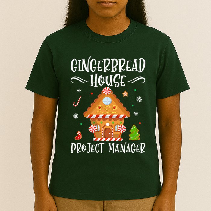 Gingerbread House Project Manager Baking Xmas Pajamas T-Shirt