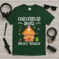Gingerbread House Project Manager Baking Xmas Pajamas T-Shirt