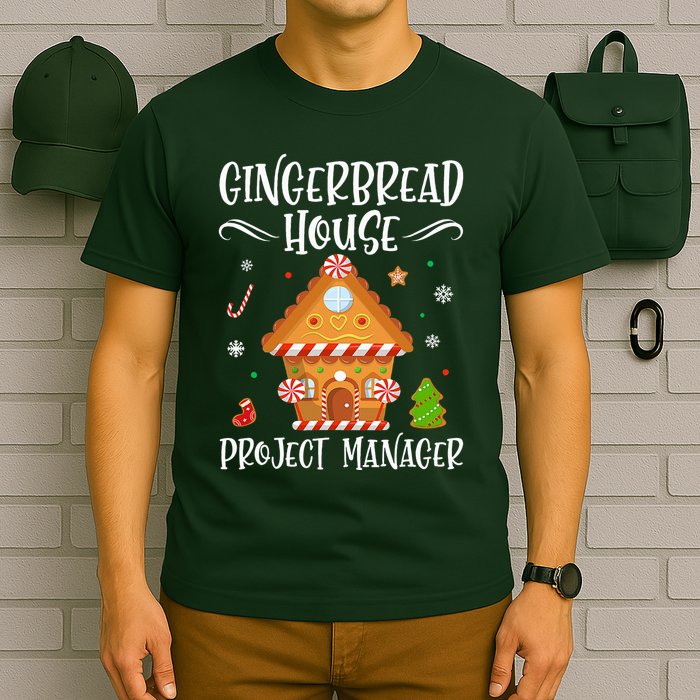 Gingerbread House Project Manager Baking Xmas Pajamas T-Shirt