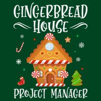 Gingerbread House Project Manager Baking Xmas Pajamas Button