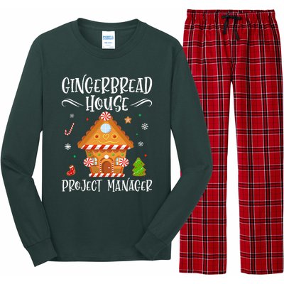 Gingerbread House Project Manager Baking Xmas Pajamas Long Sleeve Pajama Set