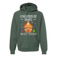 Gingerbread House Project Manager Baking Xmas Pajamas Premium Hoodie