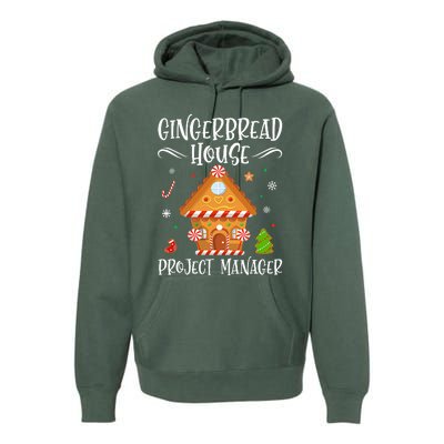 Gingerbread House Project Manager Baking Xmas Pajamas Premium Hoodie