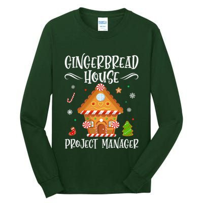 Gingerbread House Project Manager Baking Xmas Pajamas Tall Long Sleeve T-Shirt