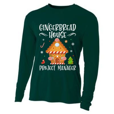 Gingerbread House Project Manager Baking Xmas Pajamas Cooling Performance Long Sleeve Crew