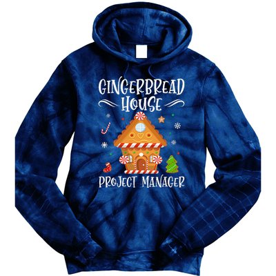 Gingerbread House Project Manager Baking Xmas Pajamas Tie Dye Hoodie