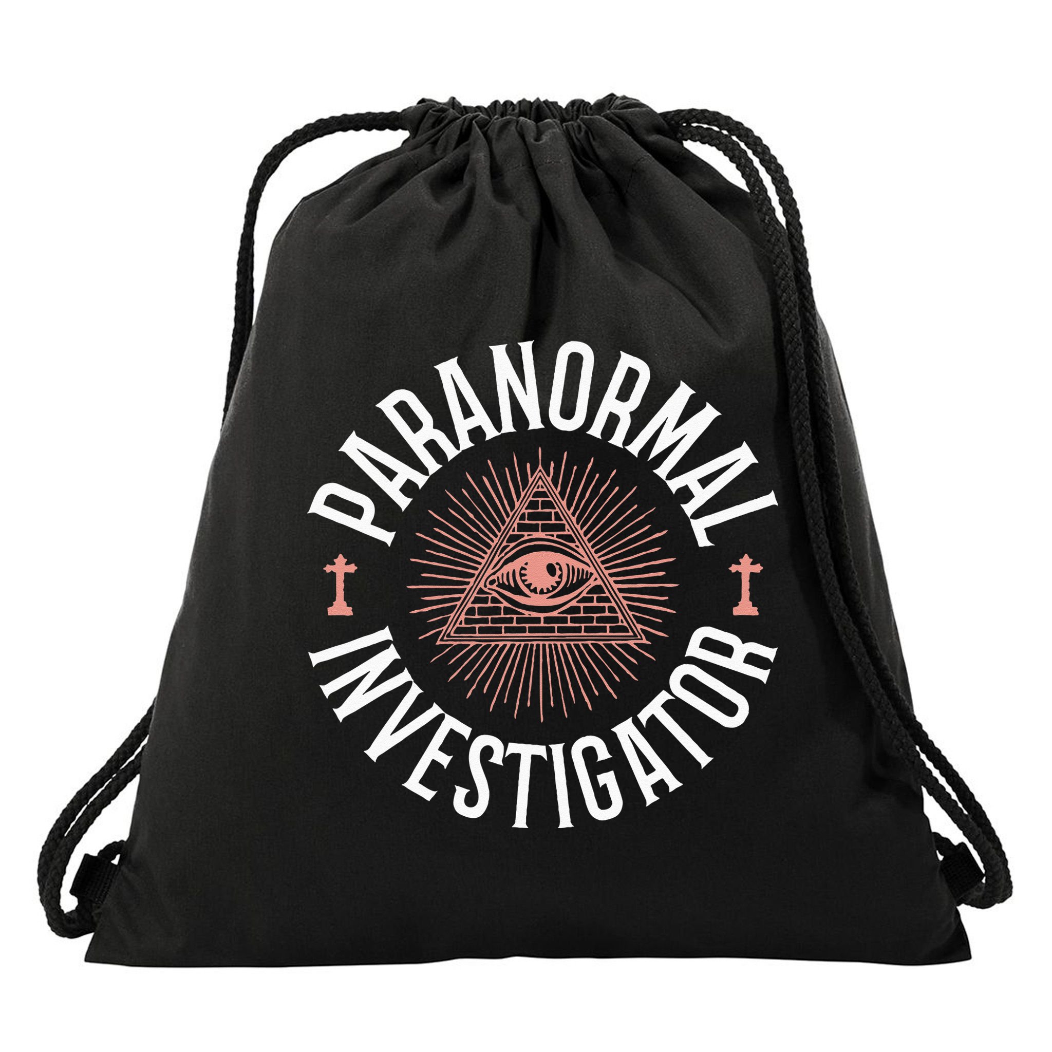 Ghost Hunter Paranormal Investigator Drawstring Bag