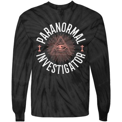 Ghost Hunter Paranormal Investigator Tie-Dye Long Sleeve Shirt