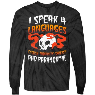 Ghost Hunter Paranormal Hunting EVP Spirit Hunt Halloween Tie-Dye Long Sleeve Shirt