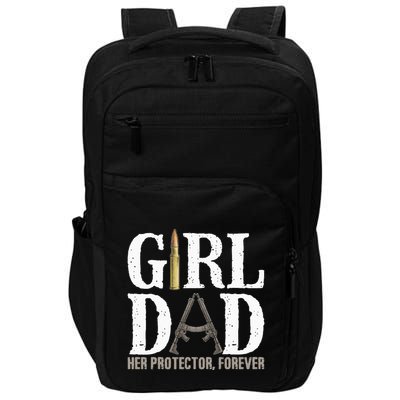 GirlDad Her Protector Forever Funny Father Impact Tech Backpack