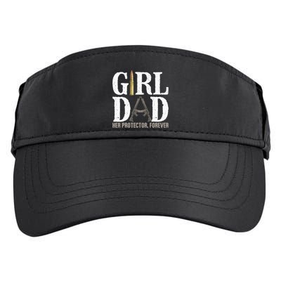 GirlDad Her Protector Forever Funny Father Adult Drive Performance Visor