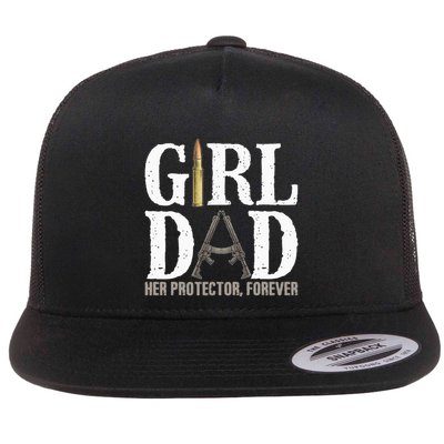 GirlDad Her Protector Forever Funny Father Flatbill Hat