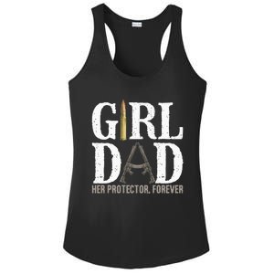 GirlDad Her Protector Forever Funny Father Ladies PosiCharge Competitor Racerback Tank