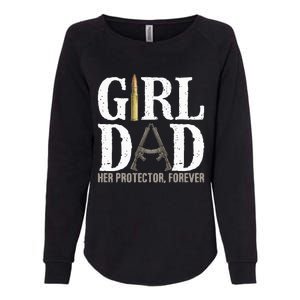 GirlDad Her Protector Forever Funny Father Womens California Wash Sweatshirt