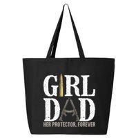 GirlDad Her Protector Forever Funny Father 25L Jumbo Tote
