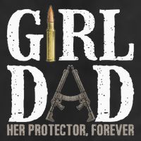 GirlDad Her Protector Forever Funny Father Golf Towel