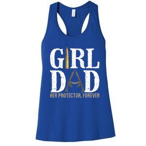 GirlDad Her Protector Forever Funny Father Women's Racerback Tank