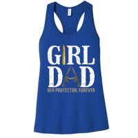 GirlDad Her Protector Forever Funny Father Women's Racerback Tank