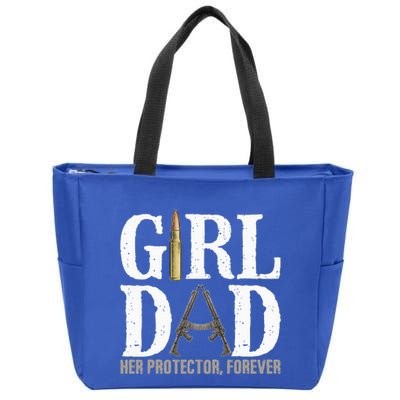 GirlDad Her Protector Forever Funny Father Zip Tote Bag