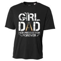 GirlDad Her Protector Forever Funny Father Cooling Performance Crew T-Shirt