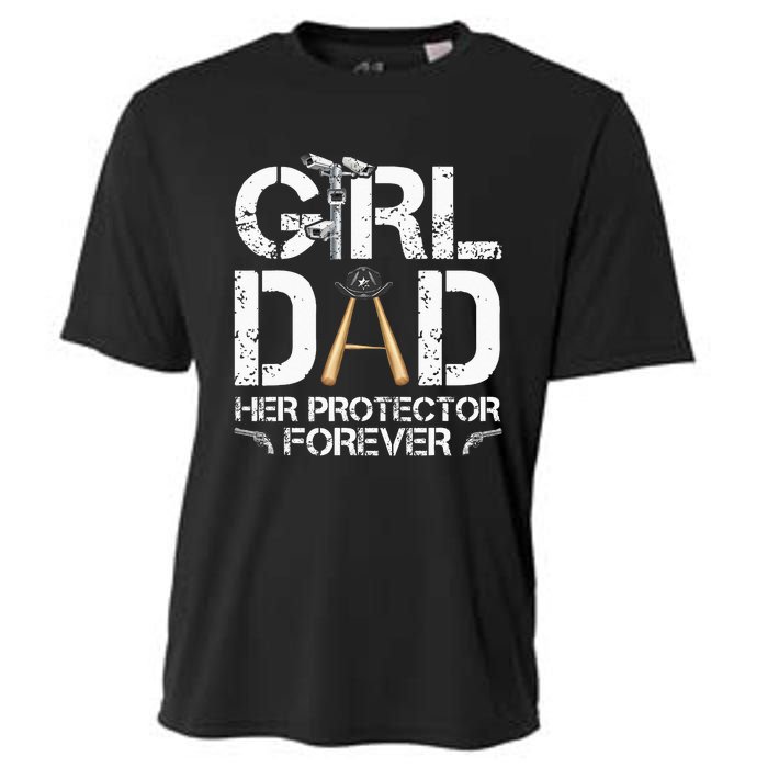 GirlDad Her Protector Forever Funny Father Cooling Performance Crew T-Shirt