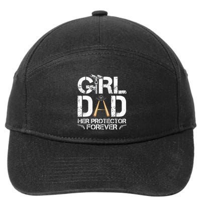 GirlDad Her Protector Forever Funny Father 7-Panel Snapback Hat
