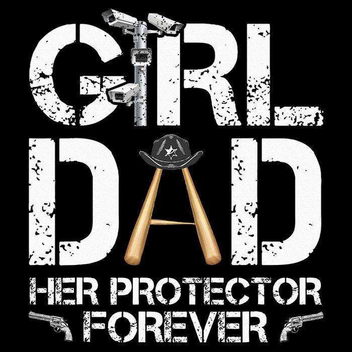 GirlDad Her Protector Forever Funny Father Drawstring Bag