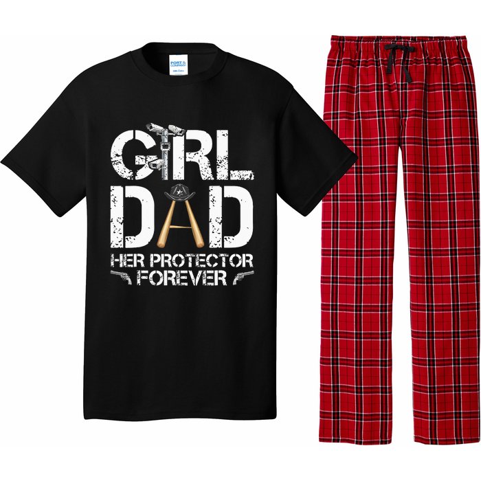 GirlDad Her Protector Forever Funny Father Pajama Set