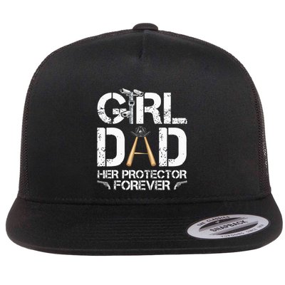 GirlDad Her Protector Forever Funny Father Flatbill Hat